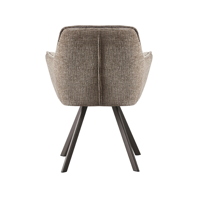 Eetkamerstoel Riley Stof Taupe 61x63x84 cm 180154178-Eetkamerstoelen-LABEL51