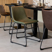 Eetkamerstoel Risto Hunter Kunstleder 47x55x79 cm-Eetkamerstoelen-LABEL51