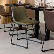 Eetkamerstoel Risto Hunter Kunstleder 47x55x79 cm-Eetkamerstoelen-LABEL51