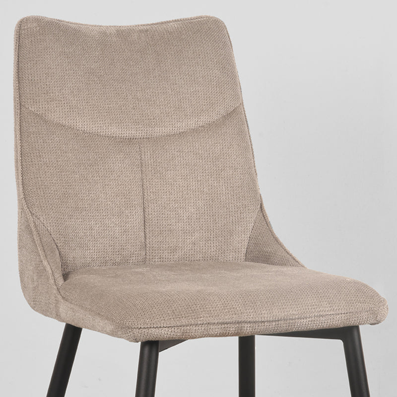 Eetkamerstoel Riv Clay Cato Zwart Metalen Frame 47x59x88 cm-Eetkamerstoelen-LABEL51