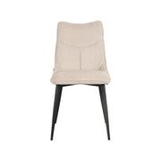 Eetkamerstoel Riv Naturel Cato Zwart Metalen Frame 47x59x88 cm-Eetkamerstoelen-LABEL51