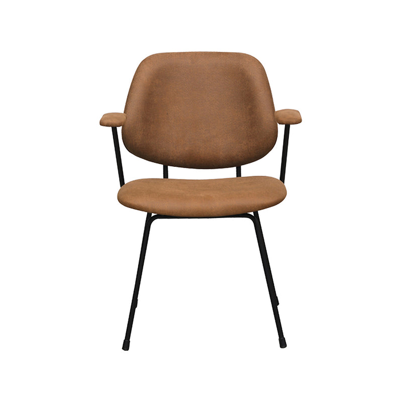 Eetkamerstoel Rivano Cognac Micro Suede 62x58x82 cm-Eetkamerstoelen-LABEL51