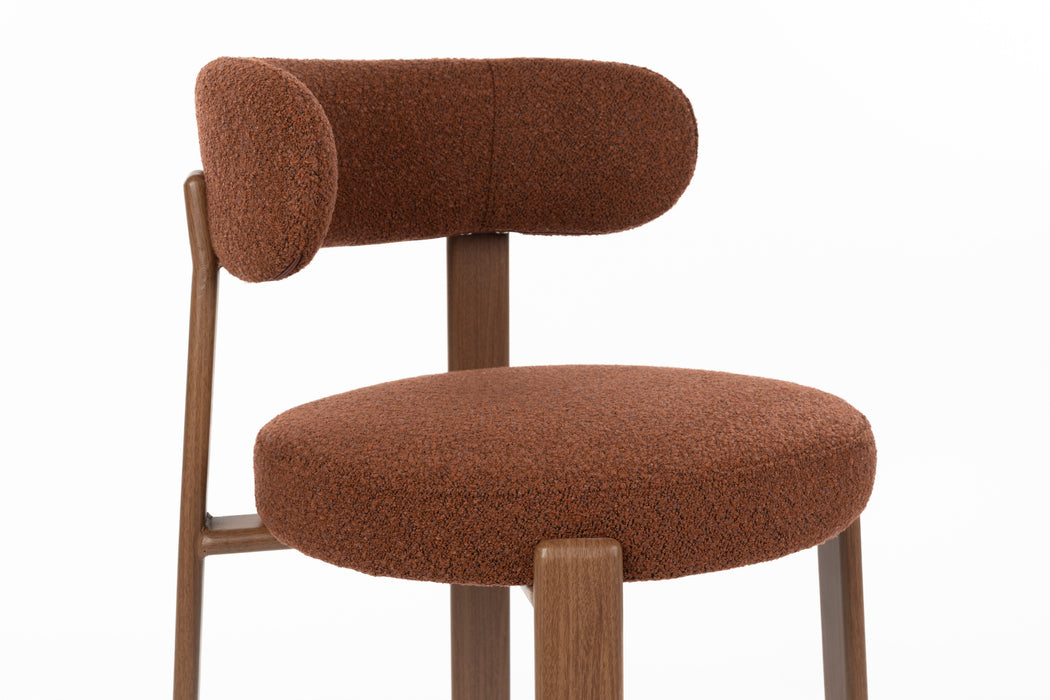 Eetkamerstoel Robyn Polyester Rood 52x48 cm-Eetkamerstoelen-Creating Home