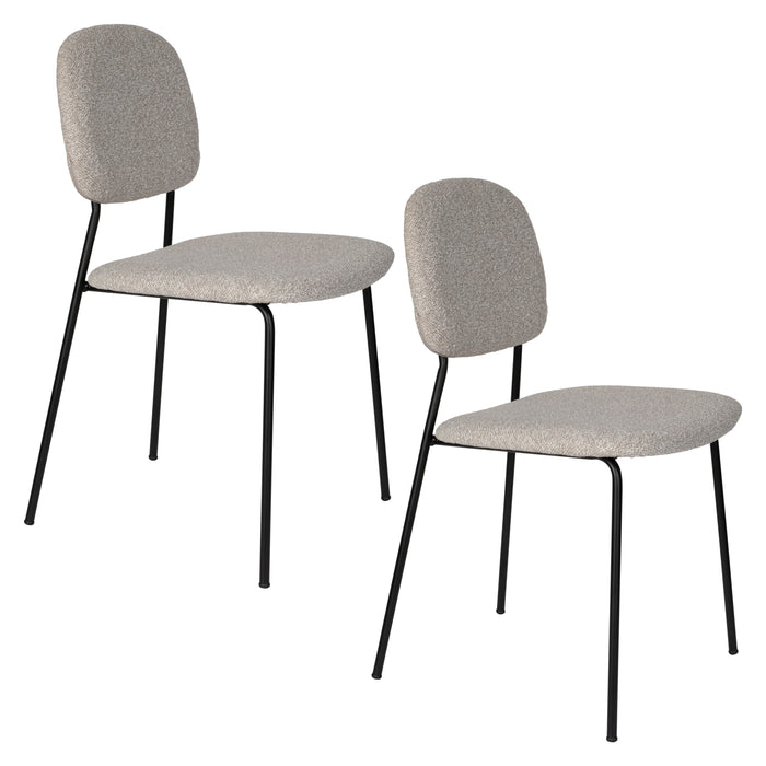Eetkamerstoel Roos Light Polyester Beige 51x47 cm