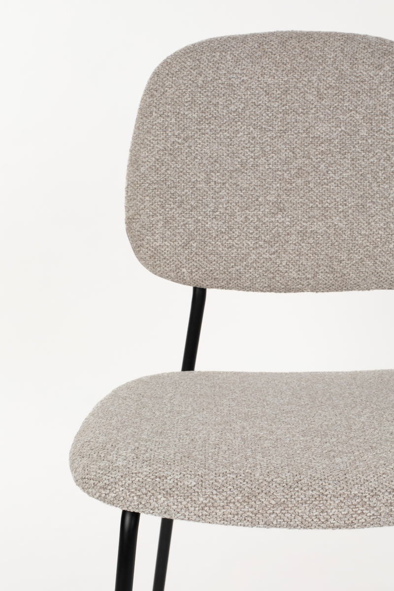 Eetkamerstoel Roos Light Polyester Beige 51x47 cm-Eetkamerstoelen-Creating Home