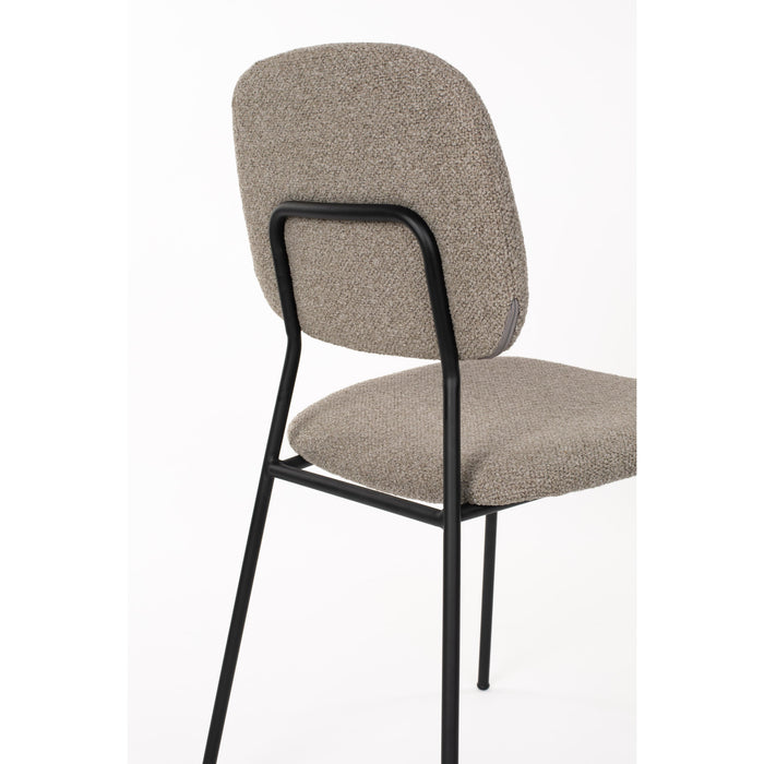 Eetkamerstoel Roos Warm Polyester Beige 51x47 cm-Eetkamerstoelen-Creating Home