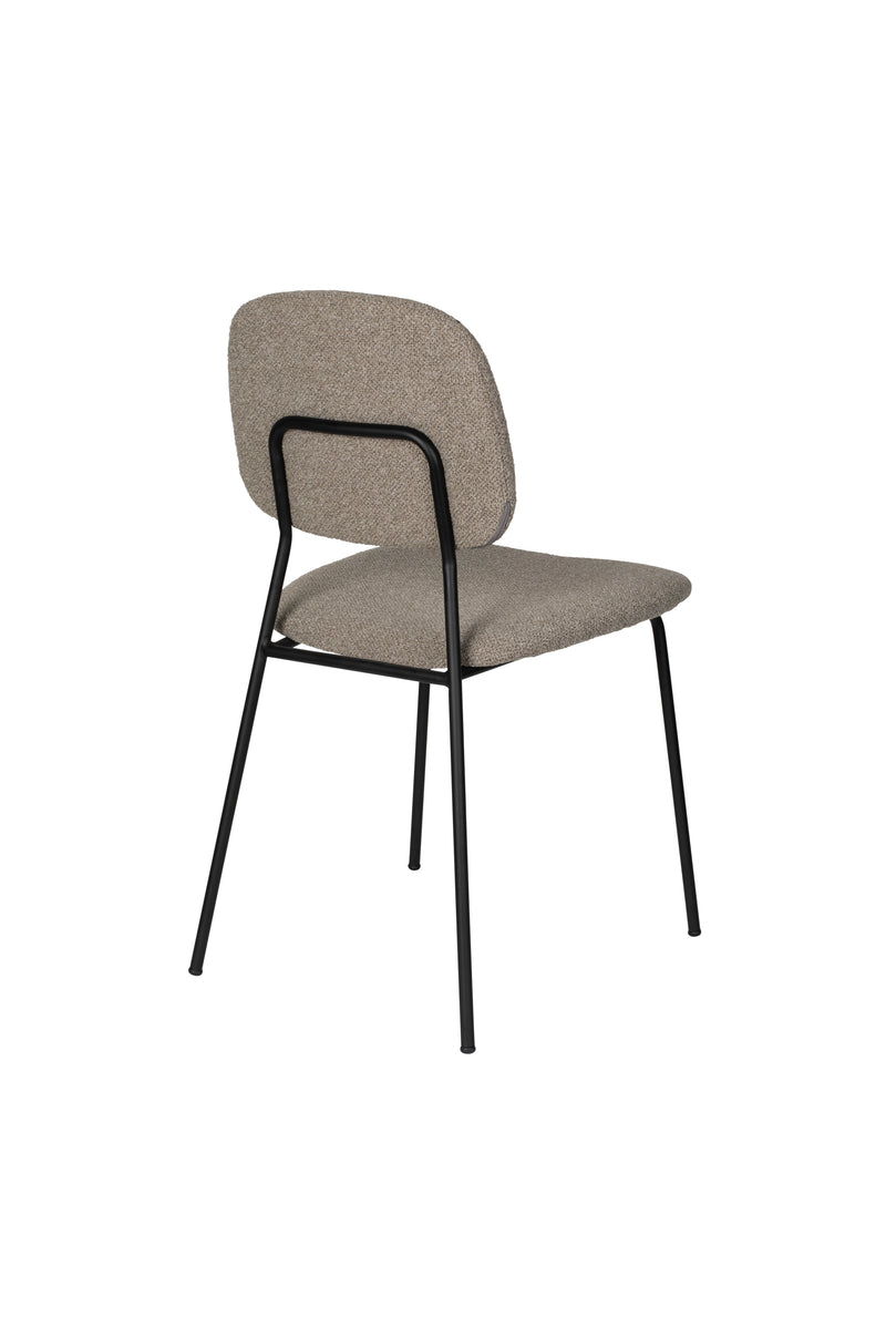 Eetkamerstoel Roos Warm Polyester Beige 51x47 cm-Eetkamerstoelen-Creating Home
