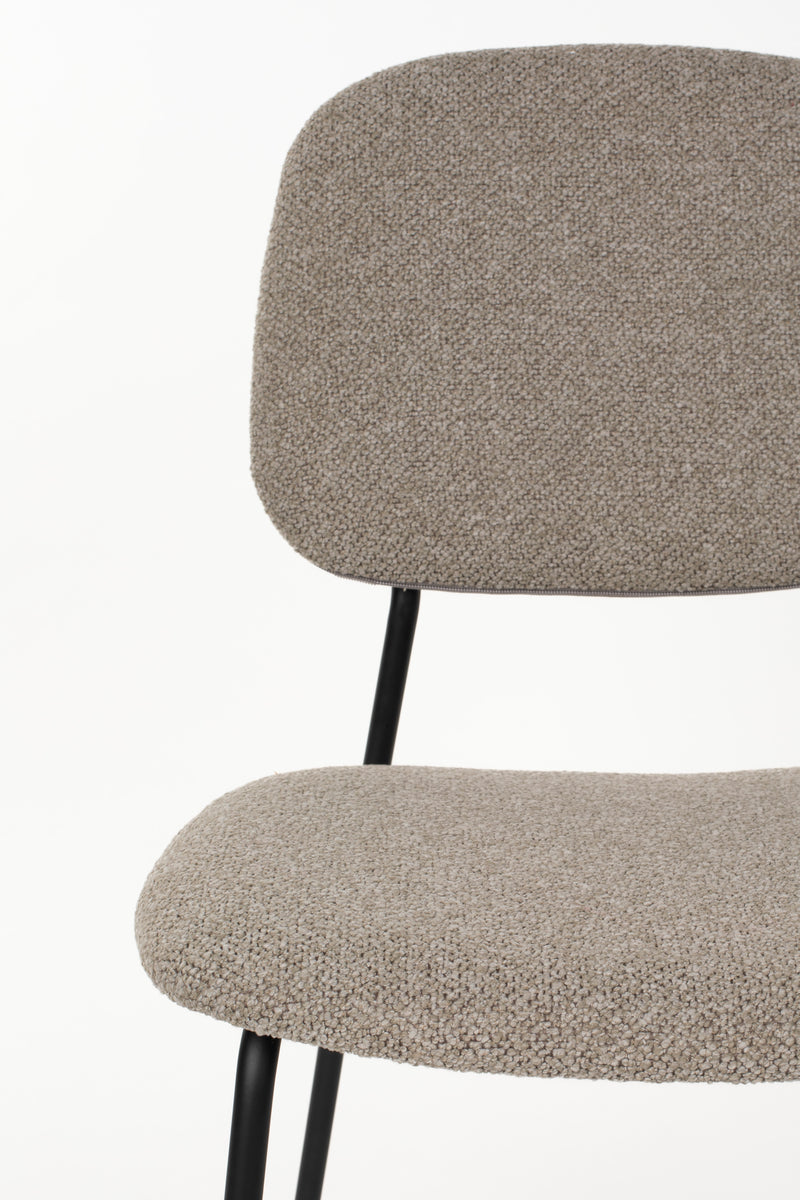 Eetkamerstoel Roos Warm Polyester Beige 51x47 cm-Eetkamerstoelen-Creating Home