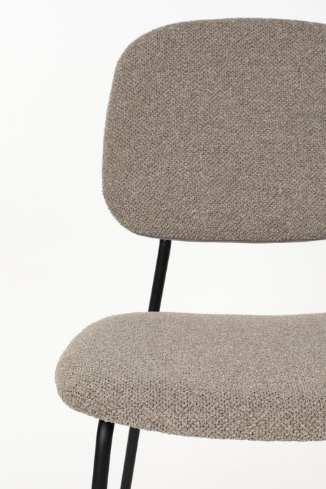 Eetkamerstoel Roos Warm Polyester Beige 51x47 cm-Eetkamerstoelen-Creating Home