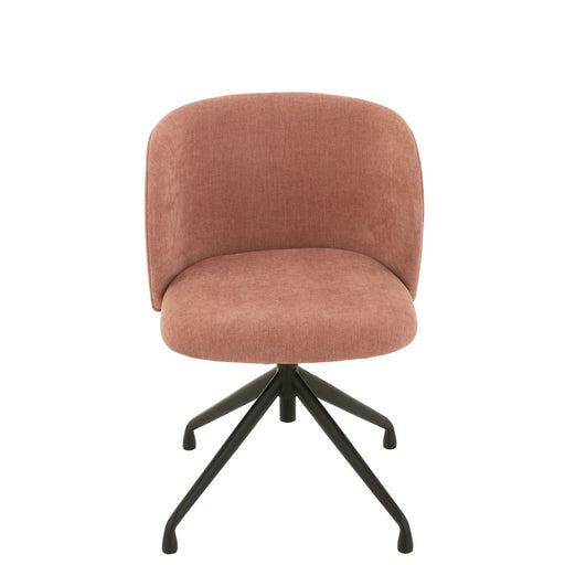 Eetkamerstoel Roze Stof 48 cm 48x56x48 cm-Eetkamerstoelen-J-Line