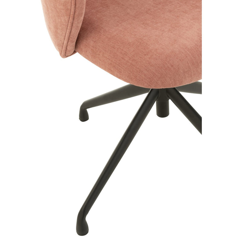 Eetkamerstoel Roze Stof 48 cm 48x56x48 cm-Eetkamerstoelen-J-Line