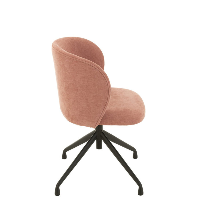 Eetkamerstoel Roze Stof 48 cm-Eetkamerstoelen-J-Line