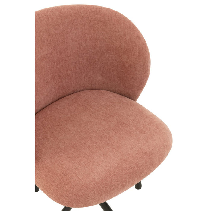Eetkamerstoel Roze Stof 48 cm-Eetkamerstoelen-J-Line