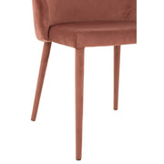 Eetkamerstoel Roze Stof Antiek 51 cm 51x58x80 cm-Eetkamerstoelen-J-Line