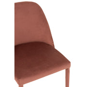 Eetkamerstoel Roze Stof Antiek 51 cm 51x58x80 cm-Eetkamerstoelen-J-Line