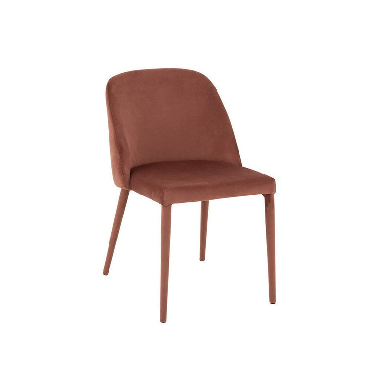 Eetkamerstoel Roze Stof Antiek 51 cm 51x58x80 cm-Eetkamerstoelen-J-Line