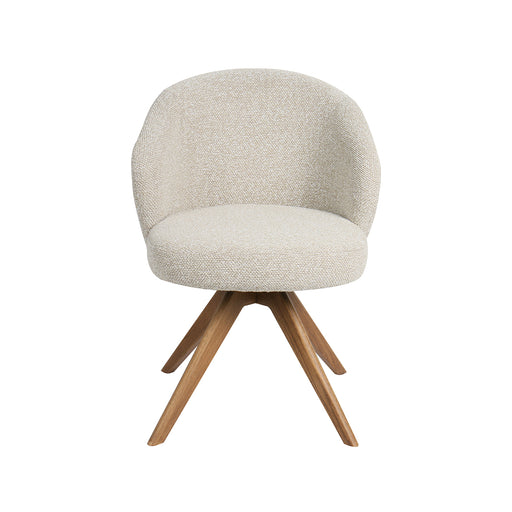 Eetkamerstoel Sabi - Naturel - Royal Boucle - Naturel Houten-Eetkamerstoelen-LABEL51