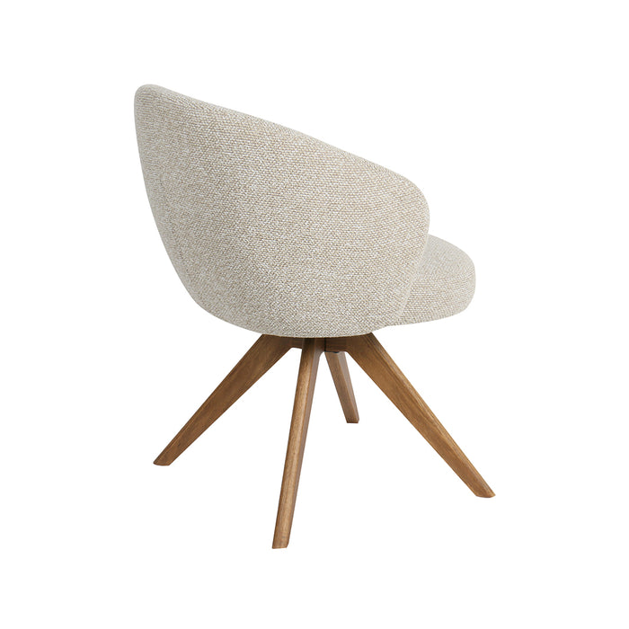 Eetkamerstoel Sabi - Naturel - Royal Boucle - Naturel Houten-Eetkamerstoelen-LABEL51