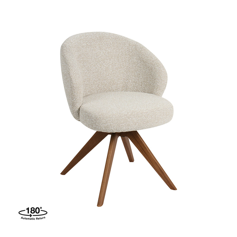 Eetkamerstoel Sabi Naturel Royal Boucle Walnoot Houten-Eetkamerstoelen-LABEL51