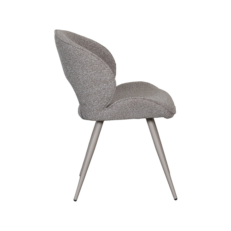Eetkamerstoel Sakura Bouclé Mushroom 57x62x84 cm-Eetkamerstoelen-LABEL51