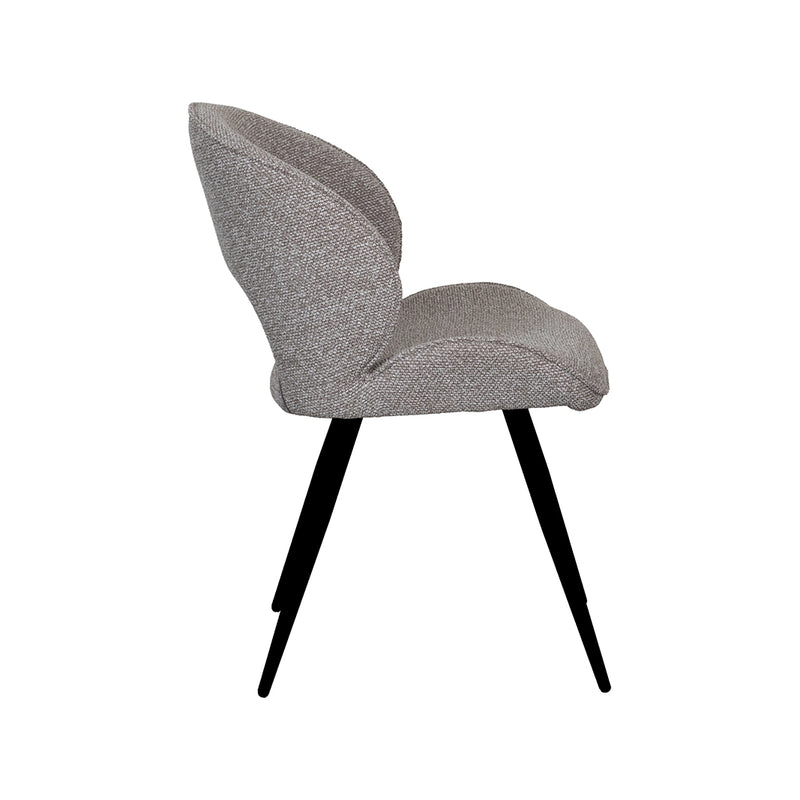 Eetkamerstoel Sakura Bouclé Mushroom 57x62x88 cm-Eetkamerstoelen-LABEL51