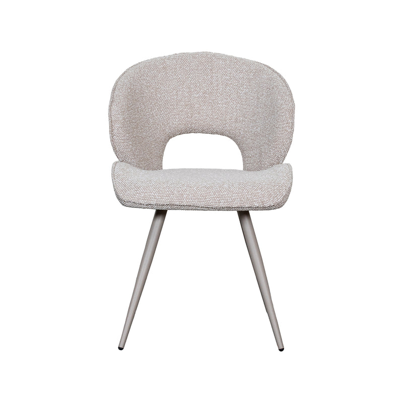 Eetkamerstoel Sakura Bouclé Naturel 57x62x84 cm 180154333-Eetkamerstoelen-LABEL51
