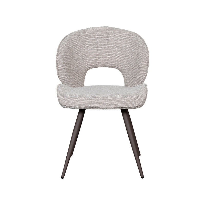 Eetkamerstoel Sakura Bouclé Naturel 57x62x88 cm-Eetkamerstoelen-LABEL51