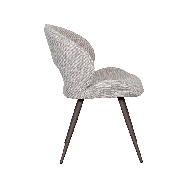 Eetkamerstoel Sakura Bouclé Naturel 57x62x88 cm-Eetkamerstoelen-LABEL51