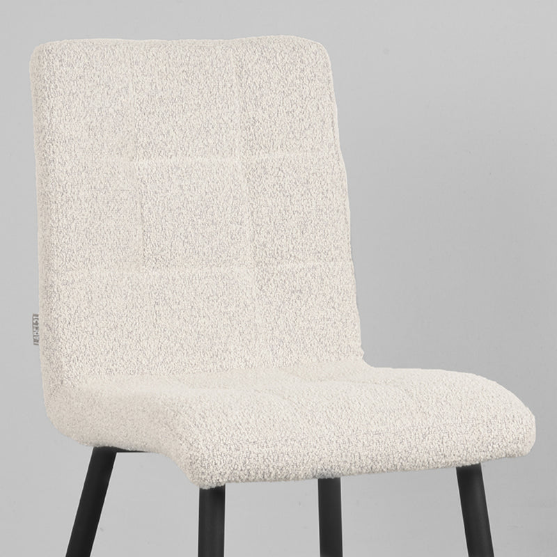 Eetkamerstoel Sam Champagne Boucle 44x57x86 cm-Eetkamerstoelen-LABEL51