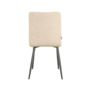 Eetkamerstoel Sam Zand Boucle Zwart Metalen Frame 44x57x86 cm-Eetkamerstoelen-LABEL51