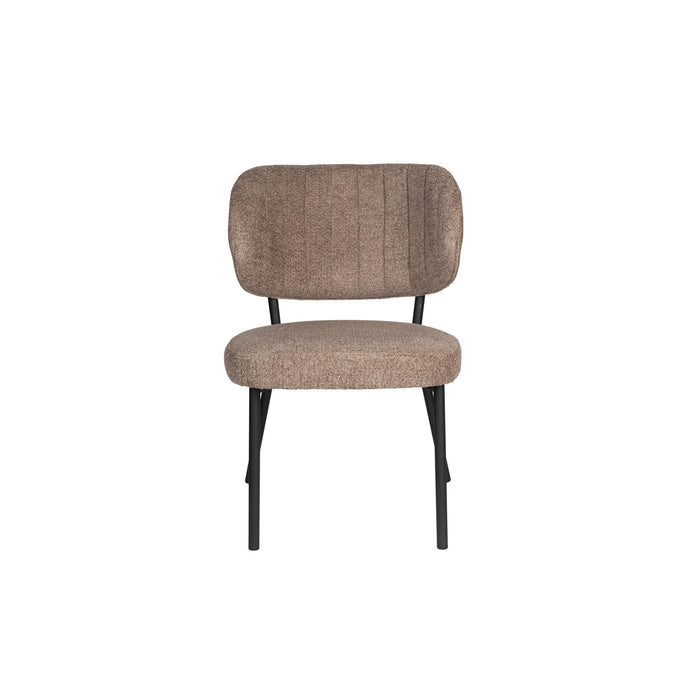 Eetkamerstoel Sanne Bruinie Polyester Bruin 64x56 cm-Eetkamerstoelen-Creating Home