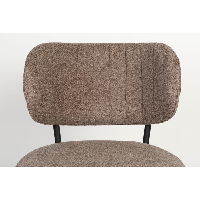 Eetkamerstoel Sanne Bruinie Polyester Bruin 64x56 cm-Eetkamerstoelen-Creating Home
