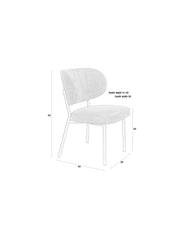 Eetkamerstoel Sanne Bruinie Polyester Bruin 64x56 cm-Eetkamerstoelen-Creating Home