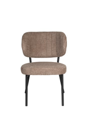 Eetkamerstoel Sanne Bruinie Polyester Bruin 64x56 cm-Eetkamerstoelen-Creating Home