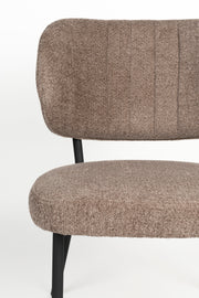Eetkamerstoel Sanne Bruinie Polyester Bruin 64x56 cm-Eetkamerstoelen-Creating Home