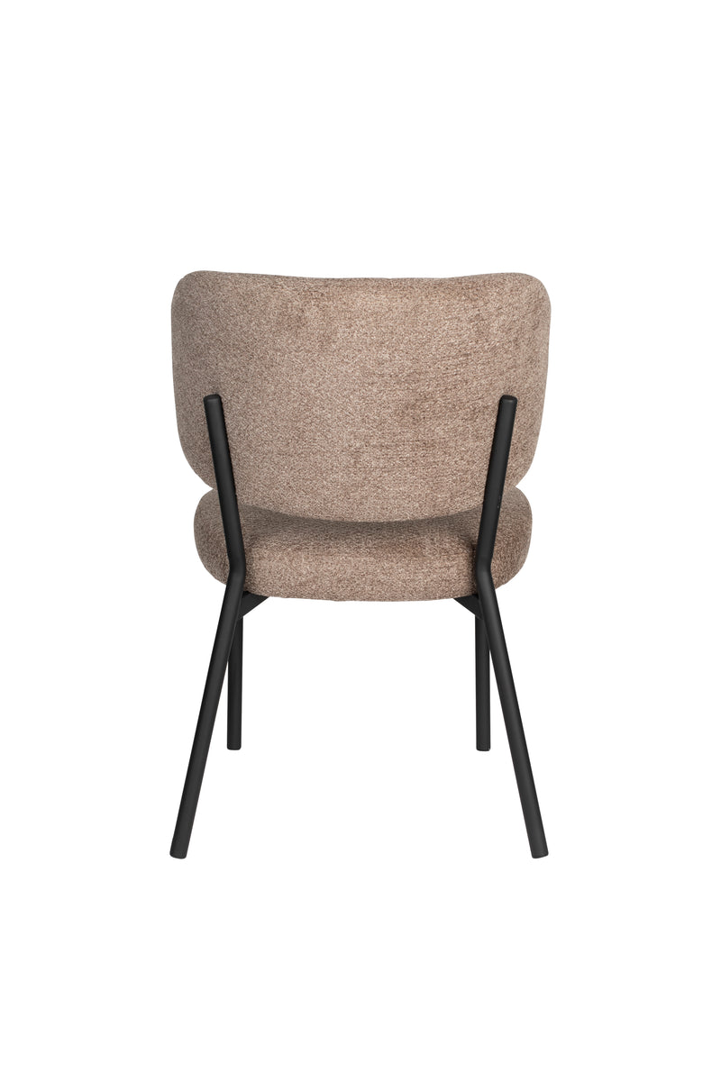 Eetkamerstoel Sanne Bruinie Polyester Bruin 64x56 cm-Eetkamerstoelen-Creating Home