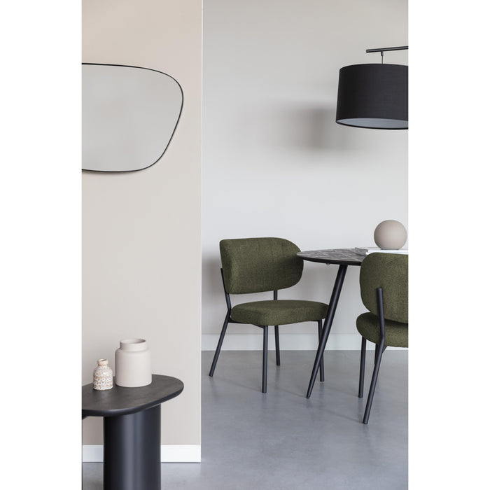 Eetkamerstoel Sanne Polyester Groen 64x56 cm-Eetkamerstoelen-Creating Home