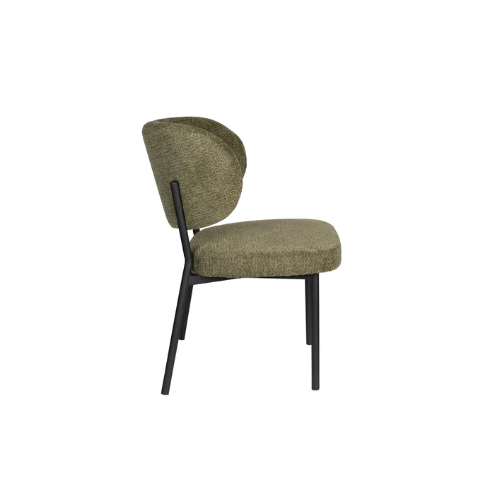 Eetkamerstoel Sanne Polyester Groen 64x56 cm-Eetkamerstoelen-Creating Home