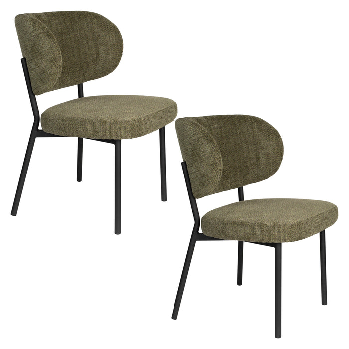 Eetkamerstoel Sanne Polyester Groen 64x56 cm-Eetkamerstoelen-Creating Home