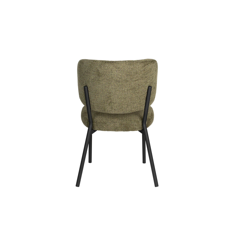 Eetkamerstoel Sanne Polyester Groen 64x56 cm-Eetkamerstoelen-Creating Home