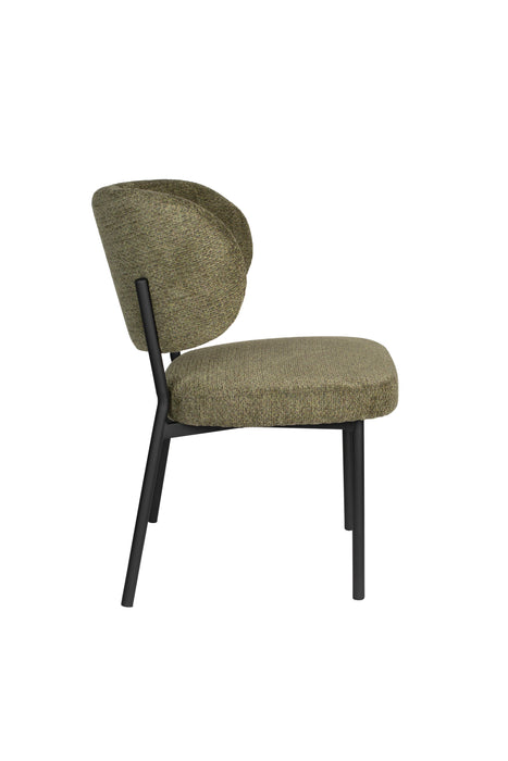 Eetkamerstoel Sanne Polyester Groen 64x56 cm-Eetkamerstoelen-Creating Home