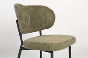 Eetkamerstoel Sanne Polyester Groen 64x56 cm-Eetkamerstoelen-Creating Home
