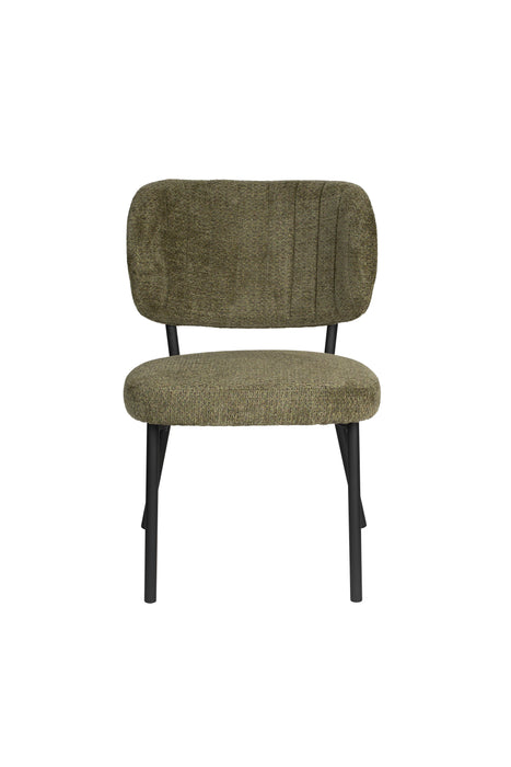 Eetkamerstoel Sanne Polyester Groen 64x56 cm-Eetkamerstoelen-Creating Home