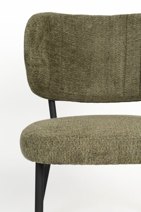 Eetkamerstoel Sanne Polyester Groen 64x56 cm-Fauteuils-Creating Home