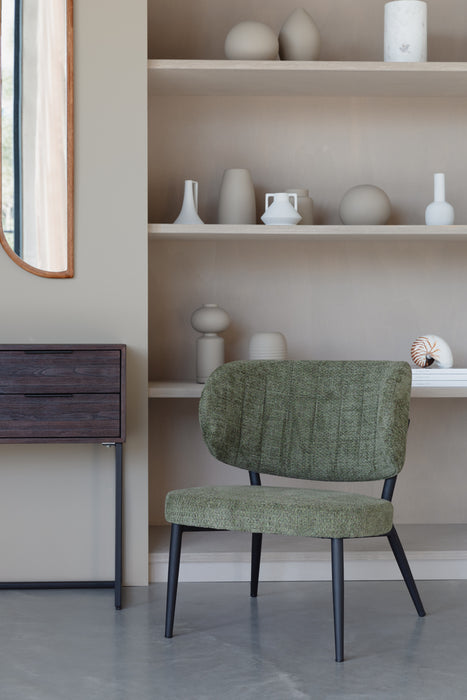 Eetkamerstoel Sanne Polyester Groen 72x62 cm-Eetkamerstoelen-Creating Home