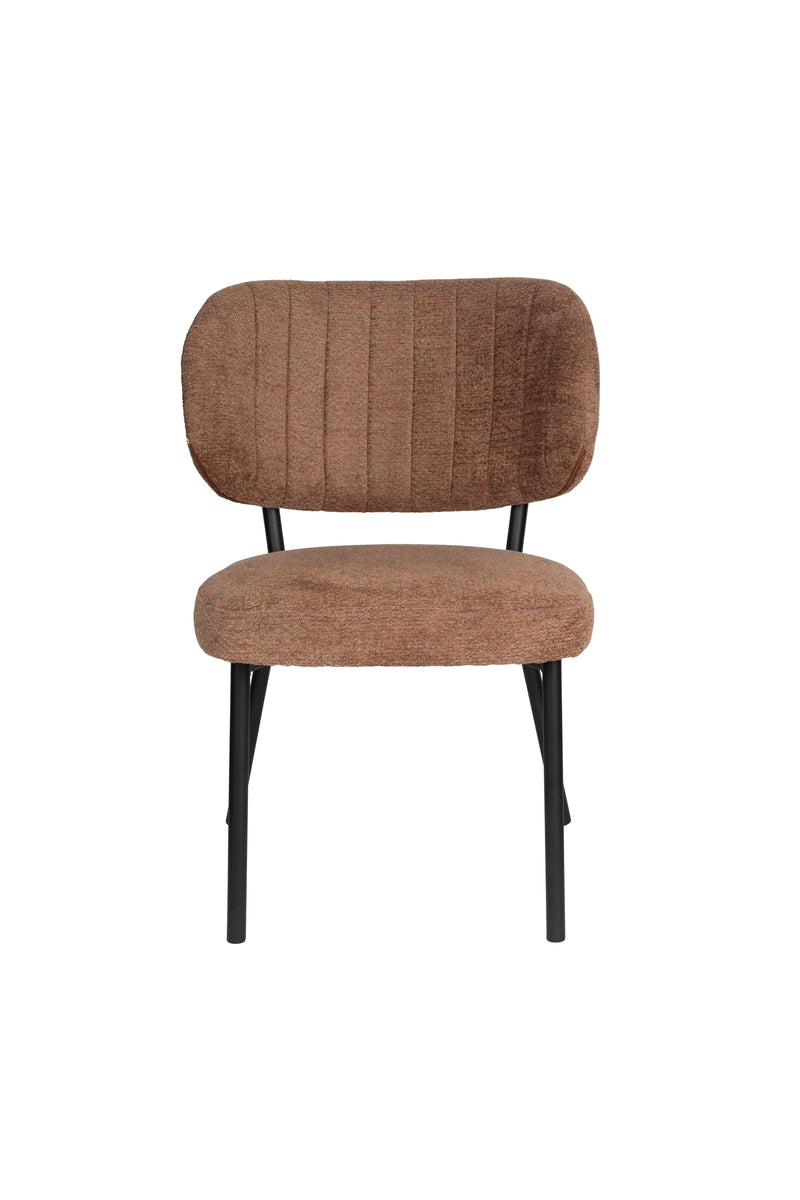 Eetkamerstoel Sanne Polyester Oranje 64x56 cm-Eetkamerstoelen-Creating Home