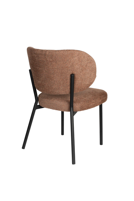 Eetkamerstoel Sanne Polyester Oranje 64x56 cm-Eetkamerstoelen-Creating Home