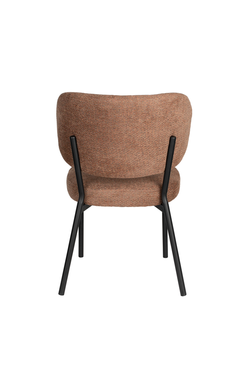 Eetkamerstoel Sanne Polyester Oranje 64x56 cm-Eetkamerstoelen-Creating Home