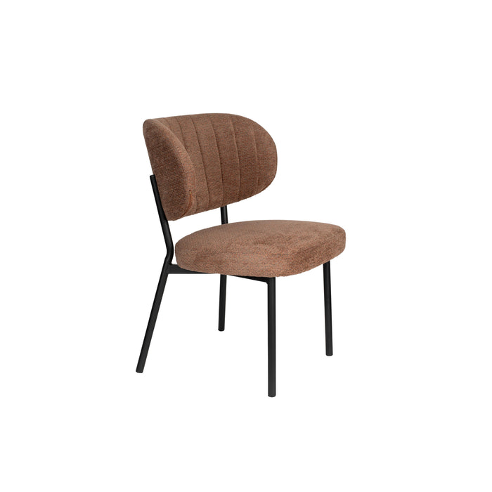 Eetkamerstoel Sanne Polyester Oranje 64x56 cm-Eetkamerstoelen-Creating Home