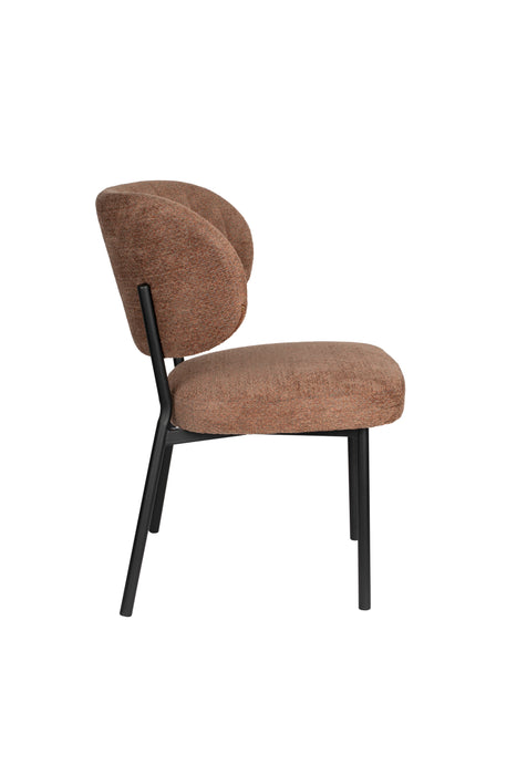 Eetkamerstoel Sanne Polyester Oranje 64x56 cm-Fauteuils-Creating Home